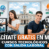 Jóvenes capacitándose en los nuevos cursos tecnológicos gratuitos con salida laboral en Merlo gestión Gustavo Menéndez