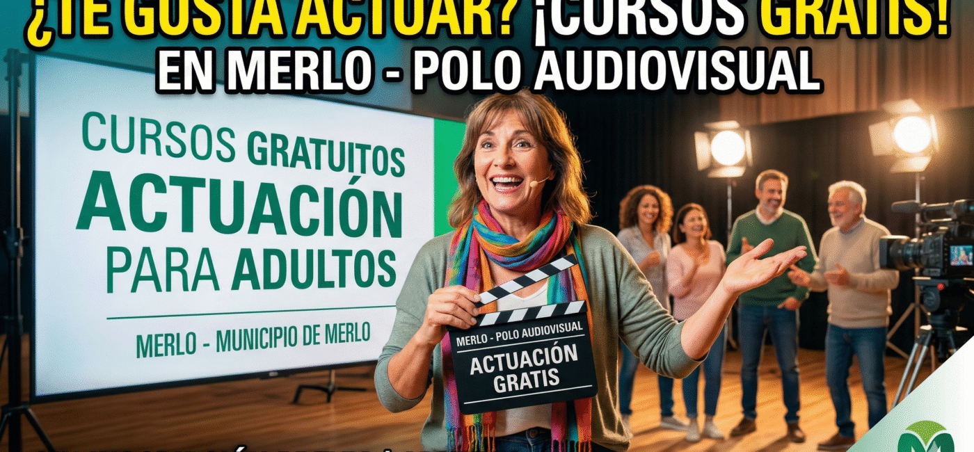 Cursos de actuación gratuitos para adultos en el Polo Audiovisual de Merlo - Gestión Cultural Municipio de Merlo.