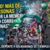 Multitud de personas participando en la carrera Merlo Corre por Malvinas 2026 en el Parque de la Unidad Nacional.