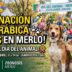 Imagen de un perro feliz recibiendo su vacuna antirrábica gratuita en la mega jornada de Zoonosis Merlo por el Día del Animal. ¡Cuidalos y unite a la campaña!