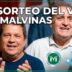 Dos héroes excombatientes de Malvinas emocionados durante el 4to sorteo de viaje a las islas gestionado por el Intendente Gustavo Menéndez en Merlo.