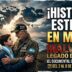 Veterano de Malvinas emocionado abraza a un joven frente a Cinépolis Merlo por el estreno del documental Legado de Sangre.
