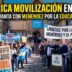 Intendente Gustavo Menéndez liderando la multitudinaria Marcha Universitaria en la UNO de Merlo defendiendo la educación pública frente al ajuste.