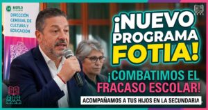 Intendente Gustavo Menéndez lanza el Programa FOTIA en Merlo para combatir el fracaso escolar y ayudar a estudiantes secundarios.