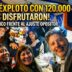 El intendente Gustavo Menéndez se saca una selfie con una multitud de vecinos sonrientes en la exitosa e histórica Fiesta de Padua en Merlo.