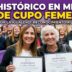 Mujeres pioneras de la Ley de Cupo Femenino junto a Karina Menéndez en el HCD de Merlo durante la histórica jornada de reconocimiento.